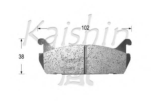Комплект тормозных колодок, дисковый тормоз KAISHIN D0021