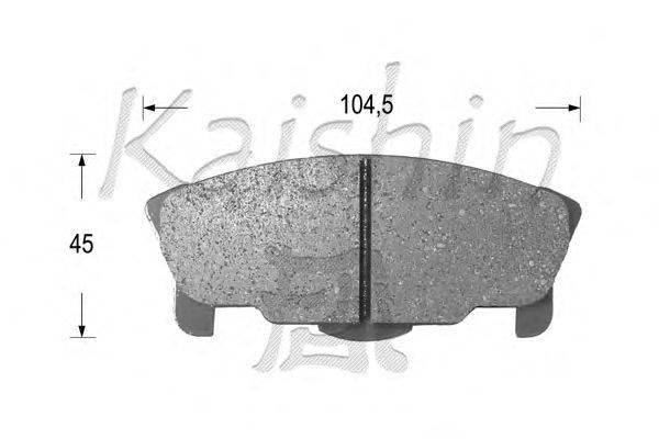 Комплект тормозных колодок, дисковый тормоз KAISHIN D0026