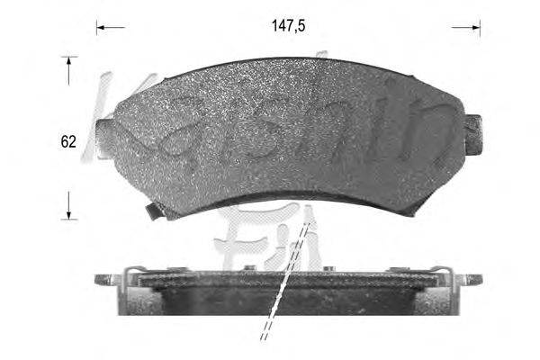 Комплект тормозных колодок, дисковый тормоз KAISHIN D10006