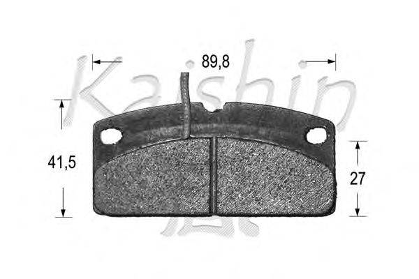 Комплект тормозных колодок, дисковый тормоз KAISHIN D10095