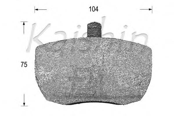 Комплект тормозных колодок, дисковый тормоз KAISHIN D10098