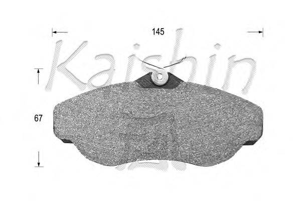 Комплект тормозных колодок, дисковый тормоз KAISHIN D10101