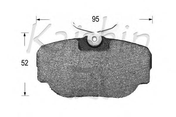Комплект тормозных колодок, дисковый тормоз KAISHIN D10106