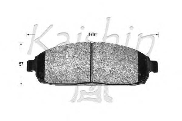 Комплект тормозных колодок, дисковый тормоз KAISHIN D10120