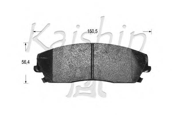 Комплект тормозных колодок, дисковый тормоз KAISHIN D10126