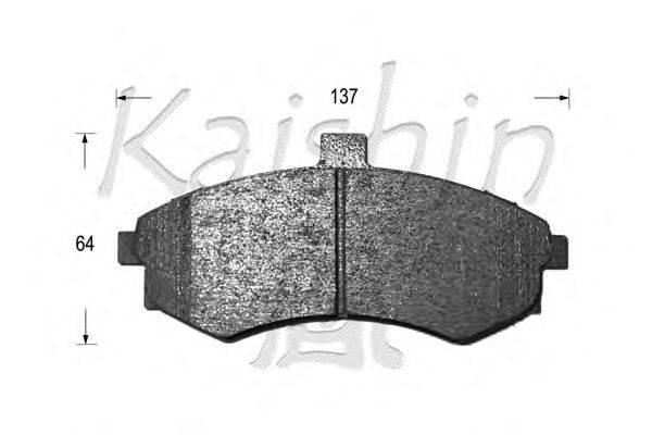 Комплект тормозных колодок, дисковый тормоз KAISHIN D11142
