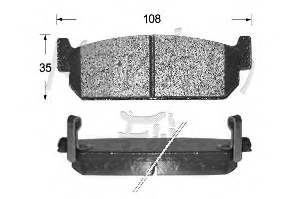 Комплект тормозных колодок, дисковый тормоз KAISHIN D1167