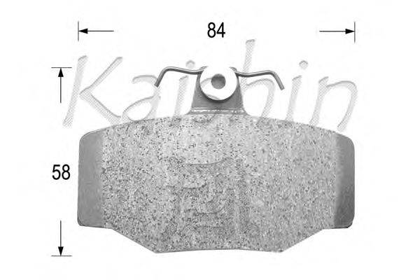 Комплект тормозных колодок, дисковый тормоз KAISHIN D1214