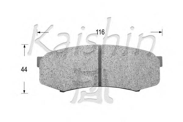 Комплект тормозных колодок, дисковый тормоз KAISHIN D2090