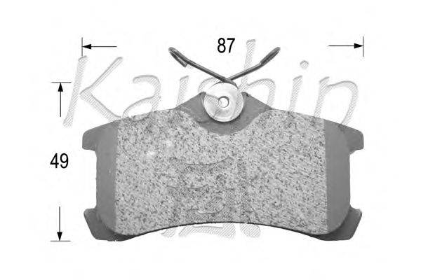 Комплект тормозных колодок, дисковый тормоз KAISHIN D2220