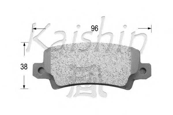 Комплект тормозных колодок, дисковый тормоз KAISHIN D2227