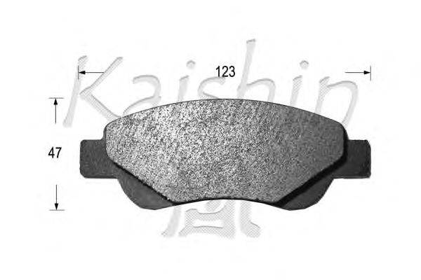 Комплект тормозных колодок, дисковый тормоз KAISHIN D2264