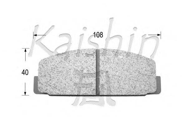 Комплект тормозных колодок, дисковый тормоз KAISHIN D3027