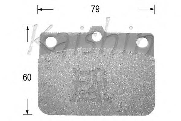Комплект тормозных колодок, дисковый тормоз KAISHIN D6000