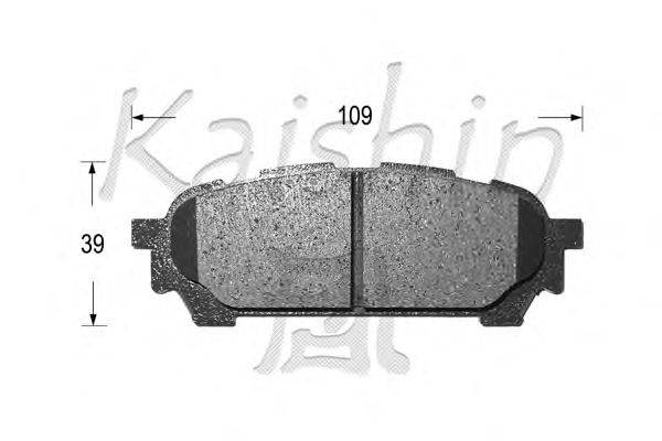 Комплект тормозных колодок, дисковый тормоз KAISHIN D7059