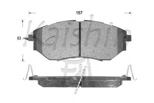 Комплект тормозных колодок, дисковый тормоз KAISHIN D7060
