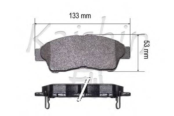 Комплект тормозных колодок, дисковый тормоз KAISHIN FK2118