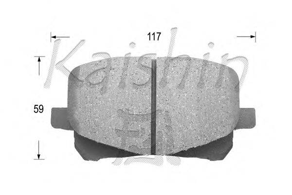 Комплект тормозных колодок, дисковый тормоз KAISHIN FK2197