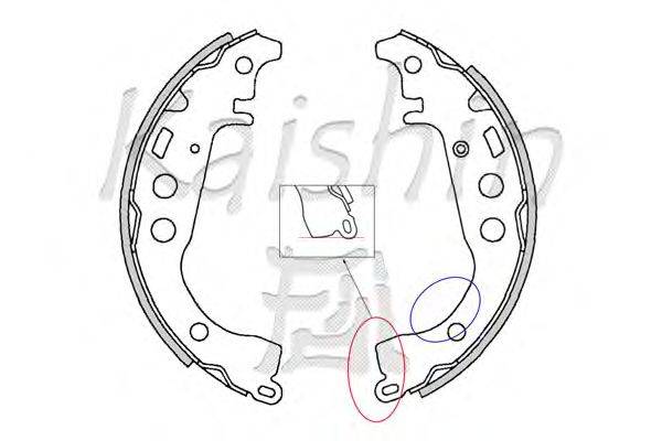 Комплект тормозных колодок KAISHIN K2342