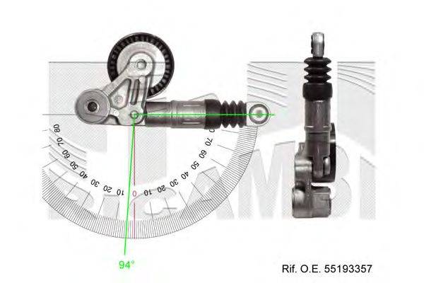 Натяжитель ремня, клиновой зубча KM International FI13350