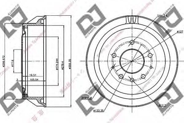 Тормозной барабан DJ PARTS BR1000