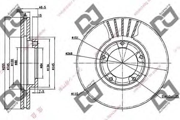 Тормозной диск DJ PARTS BD1009