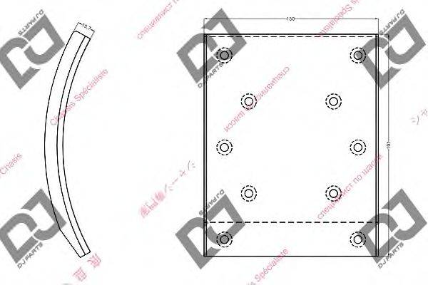 Тормозные колодки, барабанный тормоз DJ PARTS BL1014
