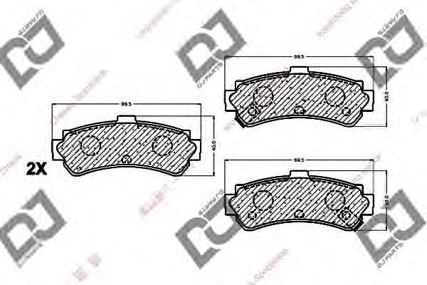 Комплект тормозных колодок, дисковый тормоз DJ PARTS BP1041