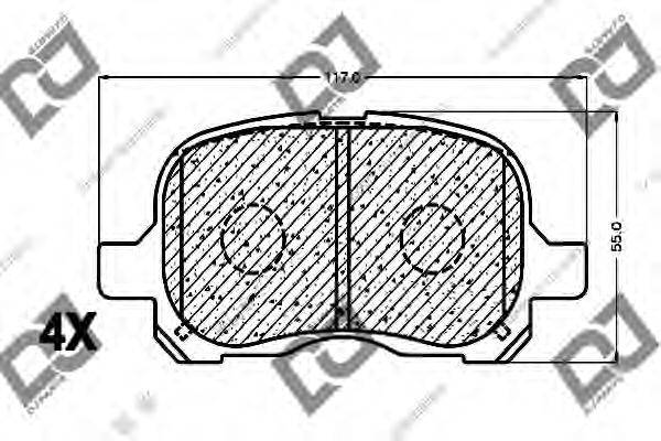 Комплект тормозных колодок, дисковый тормоз DJ PARTS BP1065
