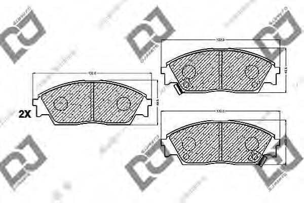 Комплект тормозных колодок, дисковый тормоз DJ PARTS BP1082