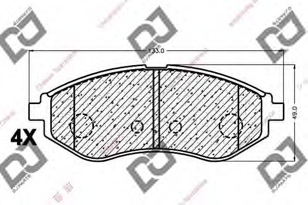 Комплект тормозных колодок, дисковый тормоз DJ PARTS BP1111