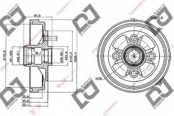 Тормозной барабан DJ PARTS BR1031