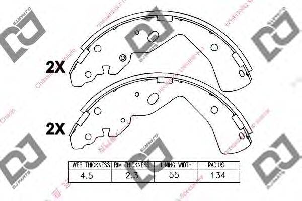 Комплект тормозных колодок DJ PARTS BS1061