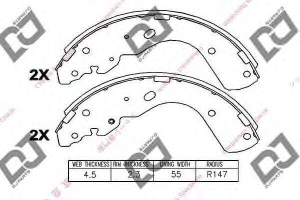 Комплект тормозных колодок DJ PARTS BS1062