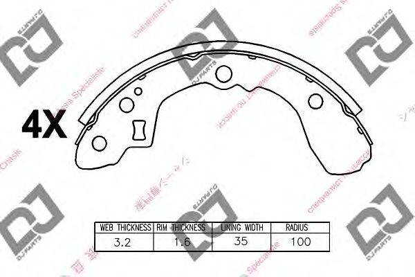 Комплект тормозных колодок DJ PARTS BS1133