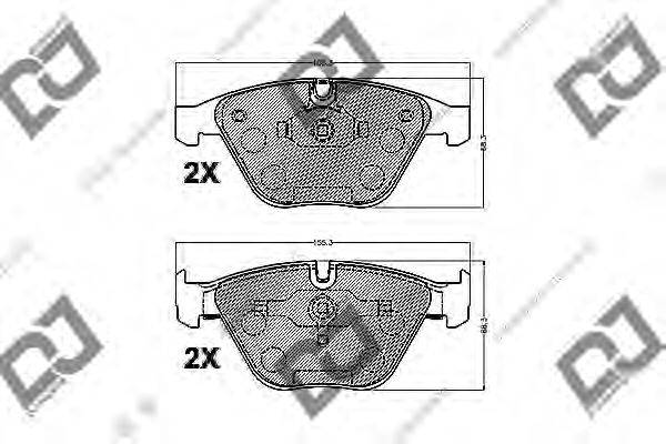 Комплект тормозных колодок, дисковый тормоз DJ PARTS BP1184