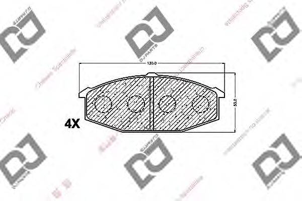 Комплект тормозных колодок, дисковый тормоз DJ PARTS BP1232