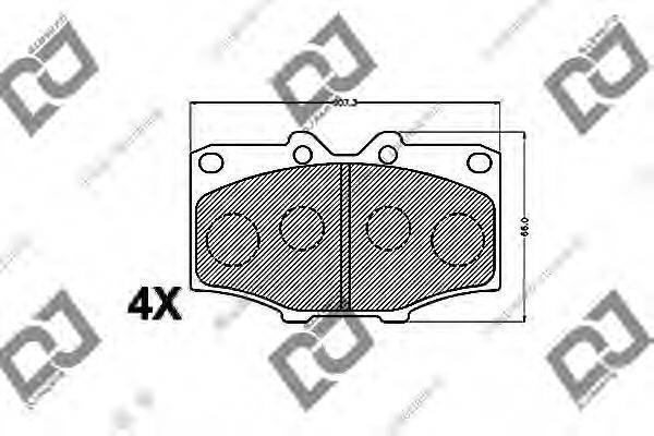 Комплект тормозных колодок, дисковый тормоз DJ PARTS BP1254