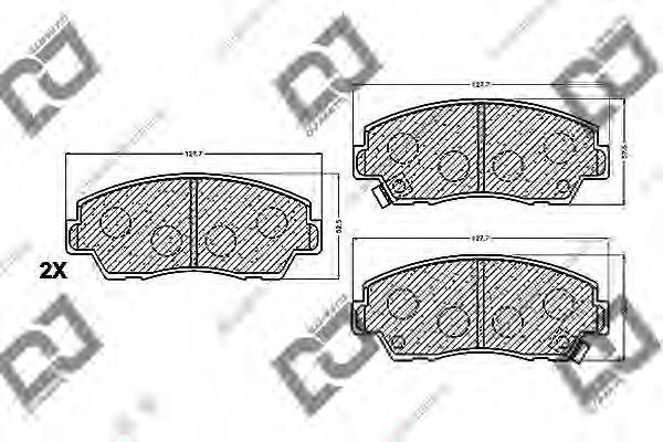 Комплект тормозных колодок, дисковый тормоз DJ PARTS BP1258