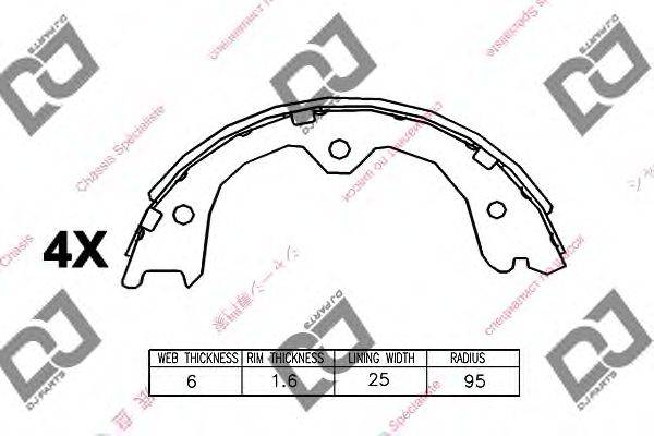 Комплект тормозных колодок DJ PARTS BS1144