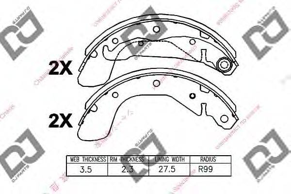 Комплект тормозных колодок DJ PARTS BS1151