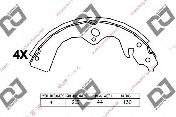 Комплект тормозных колодок DJ PARTS BS1158