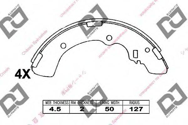 Комплект тормозных колодок DJ PARTS BS1003