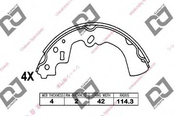Комплект тормозных колодок DJ PARTS BS1006