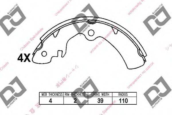 Комплект тормозных колодок DJ PARTS BS1042