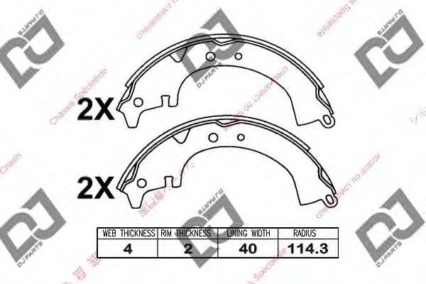 Комплект тормозных колодок DJ PARTS BS1043