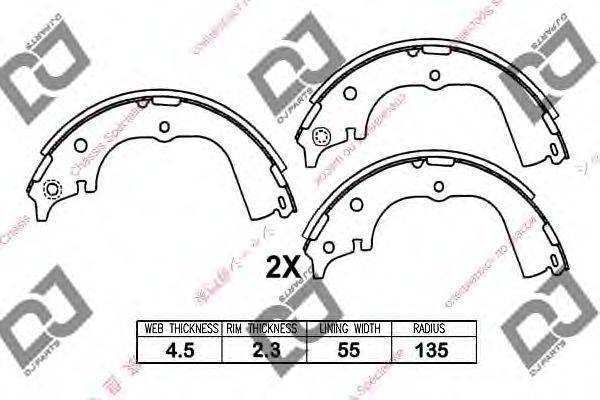 Комплект тормозных колодок DJ PARTS BS1050