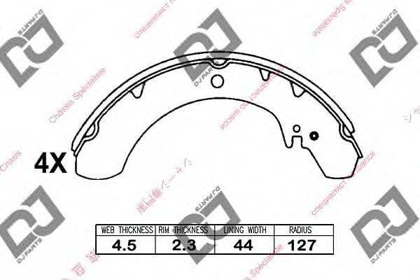 Комплект тормозных колодок DJ PARTS BS1068