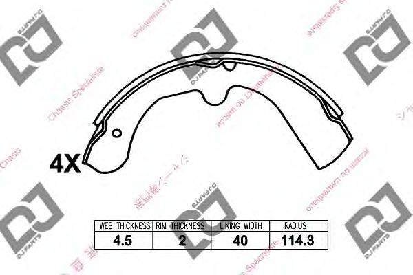 Комплект тормозных колодок DJ PARTS BS1104