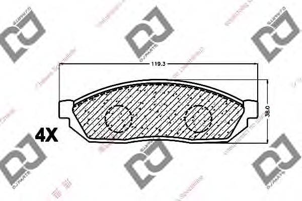 Комплект тормозных колодок, дисковый тормоз DJ PARTS BP1271